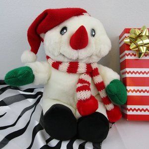Vintage Cuddle Wit Stuffed Plush Snowman